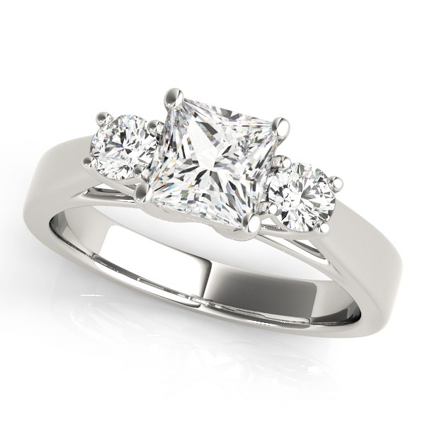 4 Prong Set Natural Diamond  Engagement Ring
