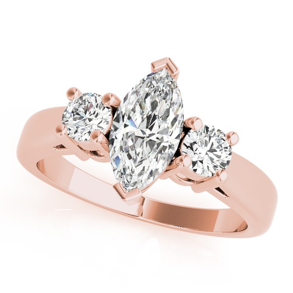 2 Prong Set Natural Diamond  Engagement Ring