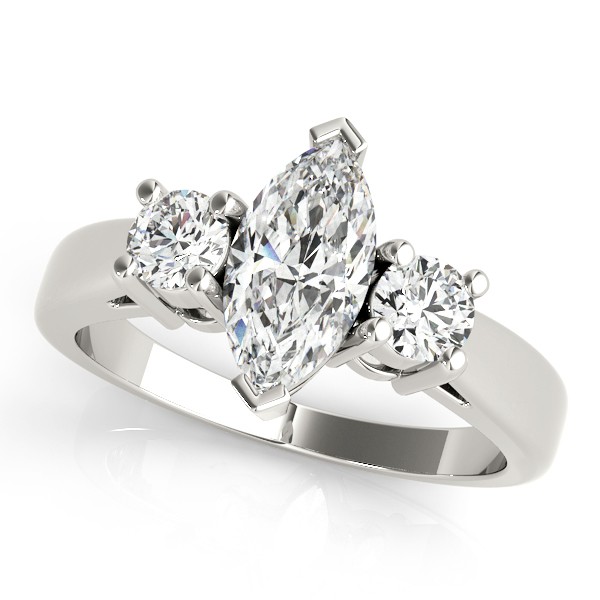 2 Prong Set Natural Diamond  Engagement Ring