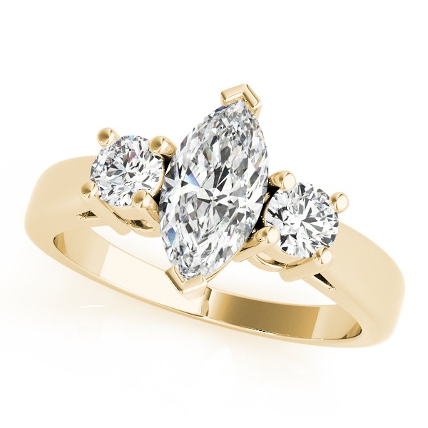 2 Prong Set Natural Diamond  Engagement Ring