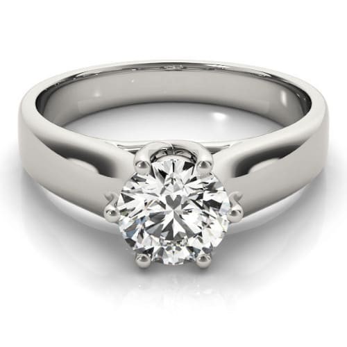 6 Prong Natural  Diamond Ring