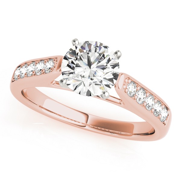 Zevi Lab-Created Diamond 4 Prong Setting  Engagement Ring
