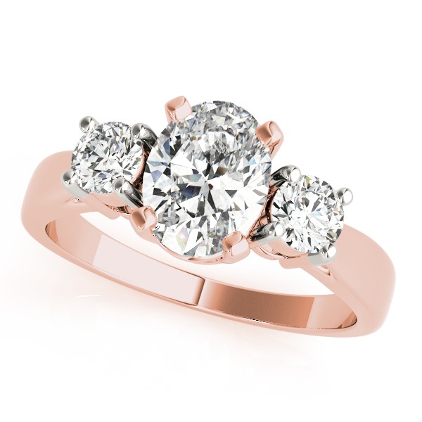 4 Prong Set Natural Diamond  Engagement Ring