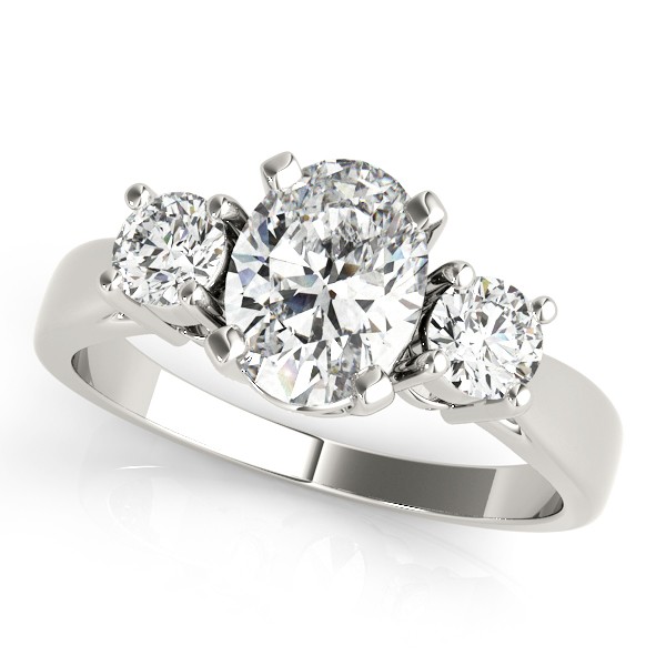 4 Prong Set Natural Diamond  Engagement Ring