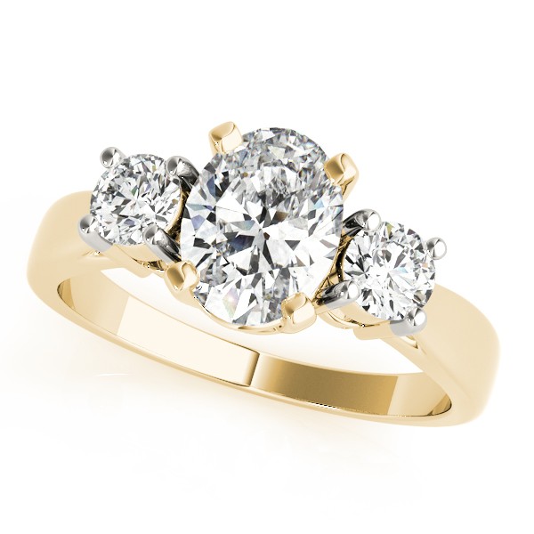 4 Prong Set Natural Diamond  Engagement Ring