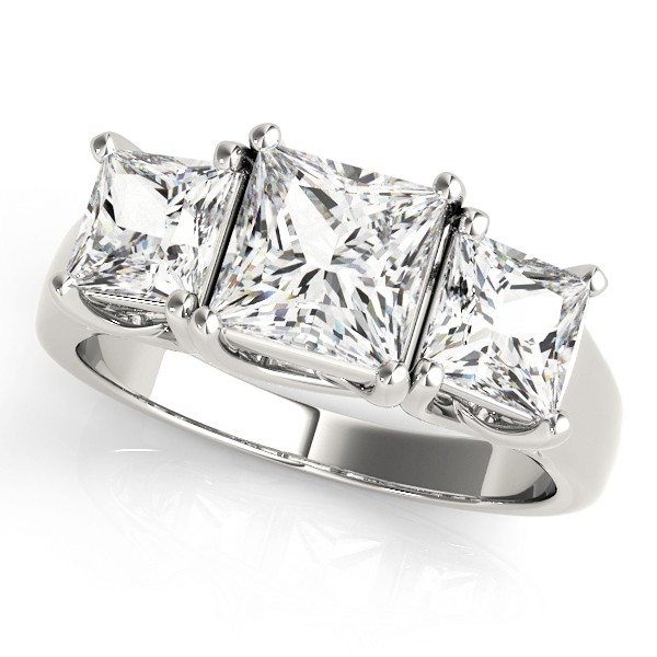 4 Prong Set Natural Diamond  Engagement Ring