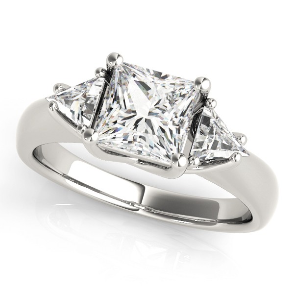 4 Prong Set Natural Diamond  Engagement Ring