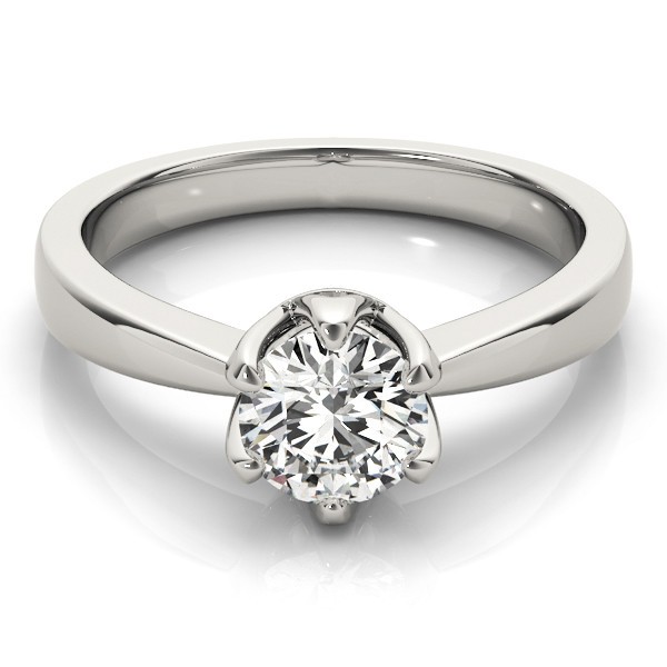 6 Prong Natural Diamond  Engagement Ring