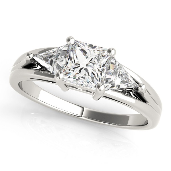 4 Prong Set Natural Diamond  Engagement Ring