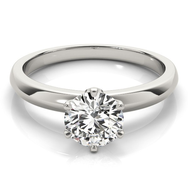 6 Prong Natural Diamond  Engagement Ring