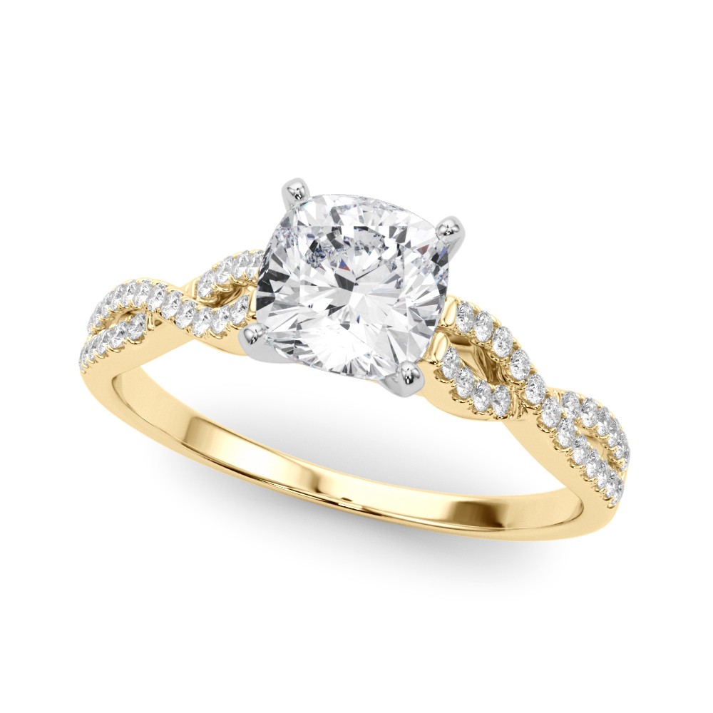 Zeenat Lab-Created Diamond 4 Prong Setting  Engagement Ring
