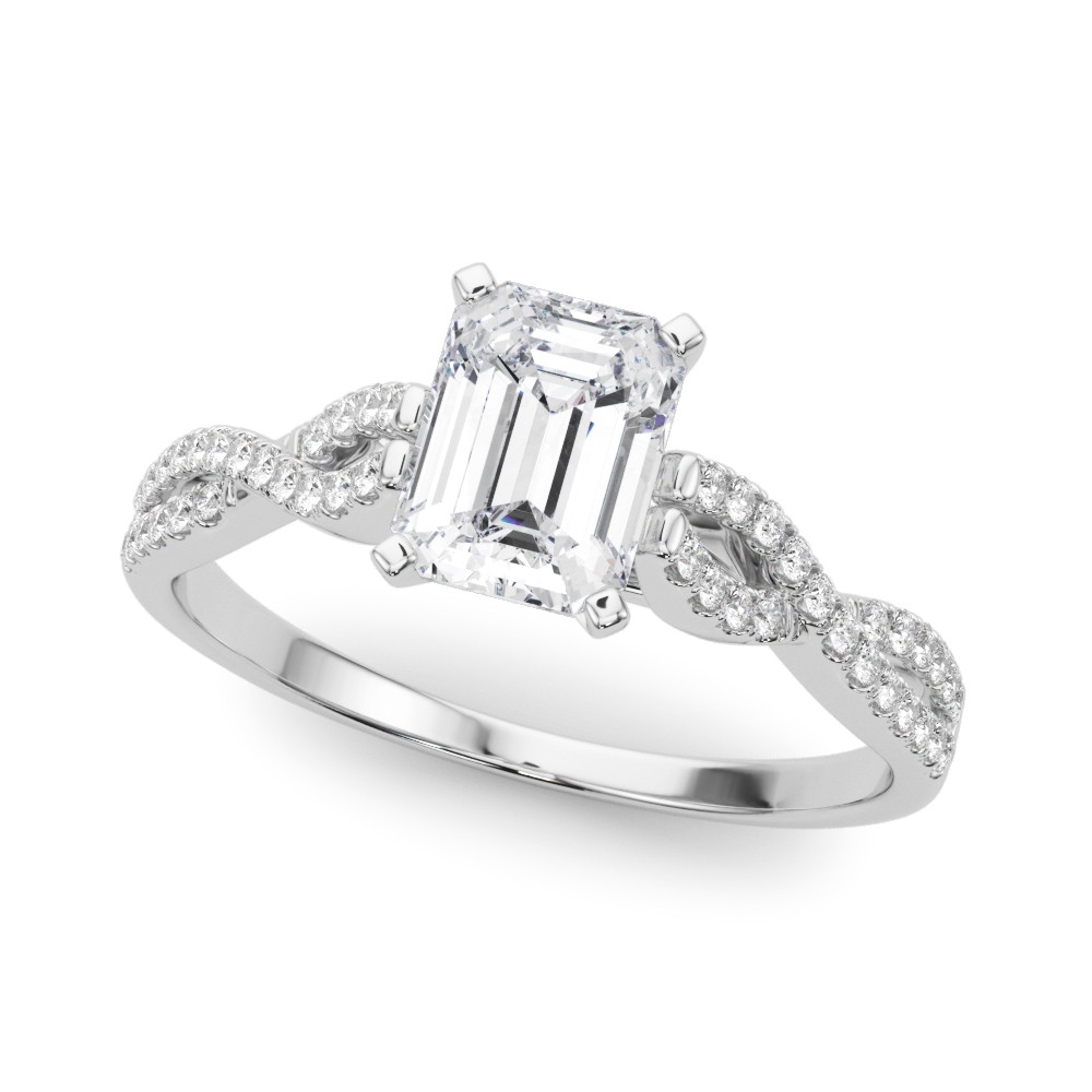 Zorion Lab-Created Diamond 4 Prong Setting  Engagement Ring