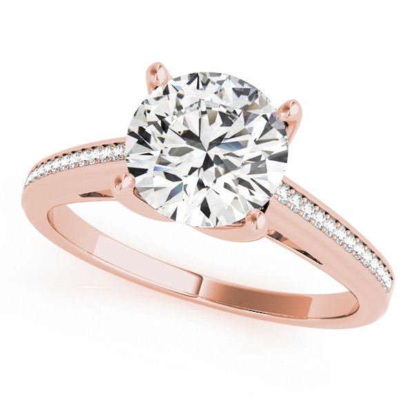 Zaki Lab-Created Diamond 4 Prong Setting  Engagement Ring