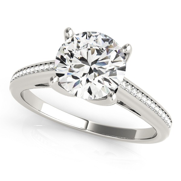 Zaki Lab-Created Diamond 4 Prong Setting  Engagement Ring