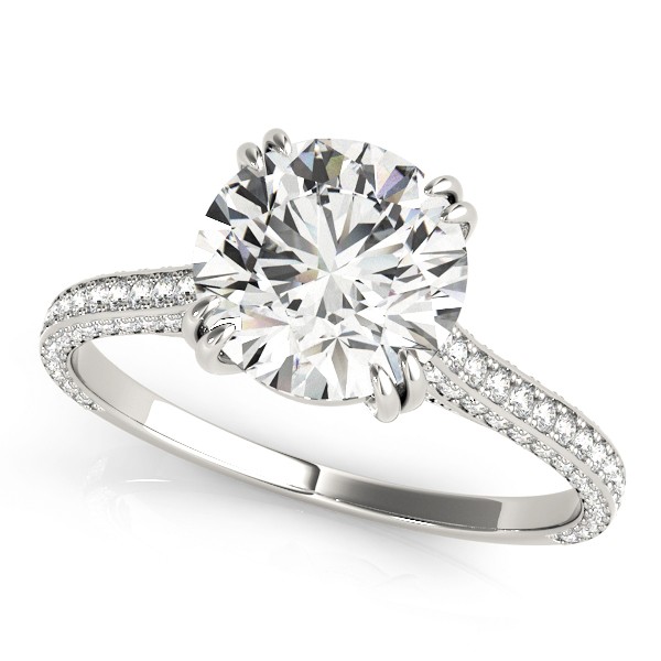 Double Prong Natural Diamond  Engagement Ring