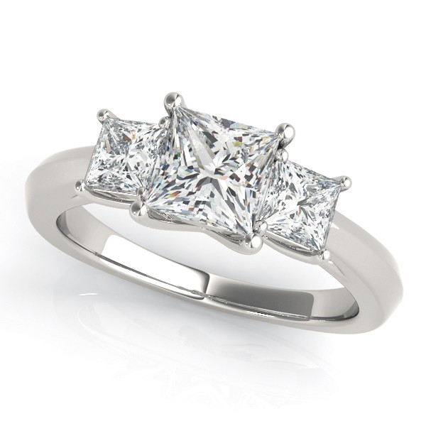4 Prong Set Natural Diamond  Engagement Ring