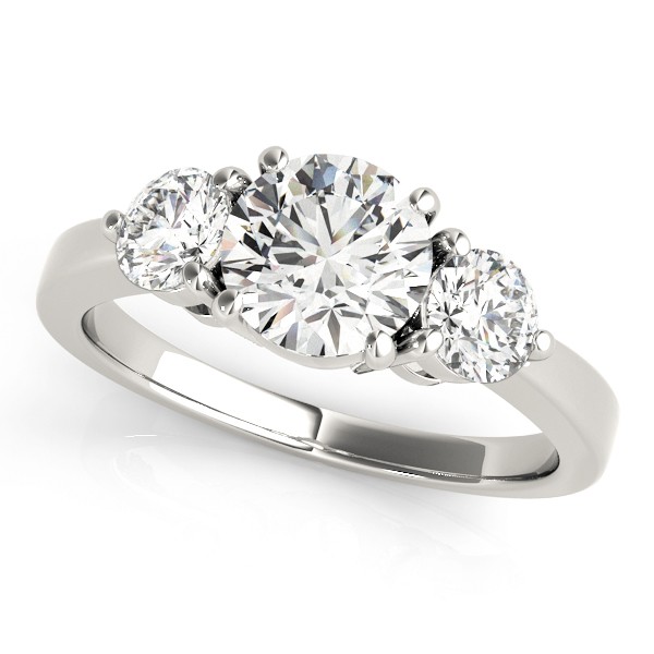 4 Prong Set Natural Diamond  Engagement Ring