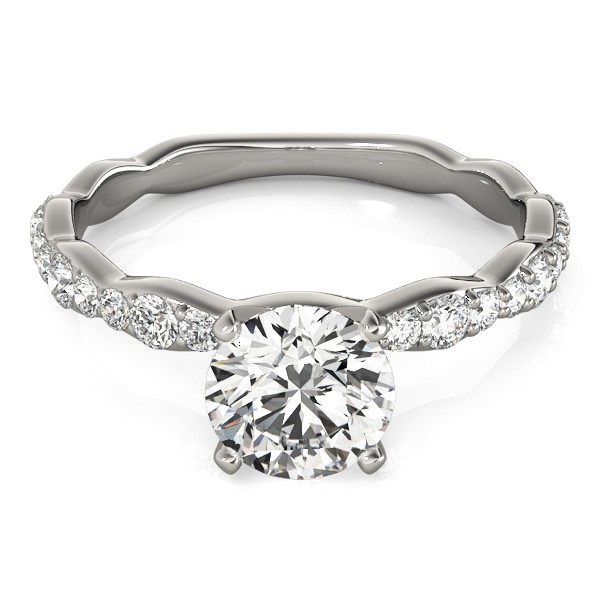 4 Prong Natural Diamond  Engagement Ring