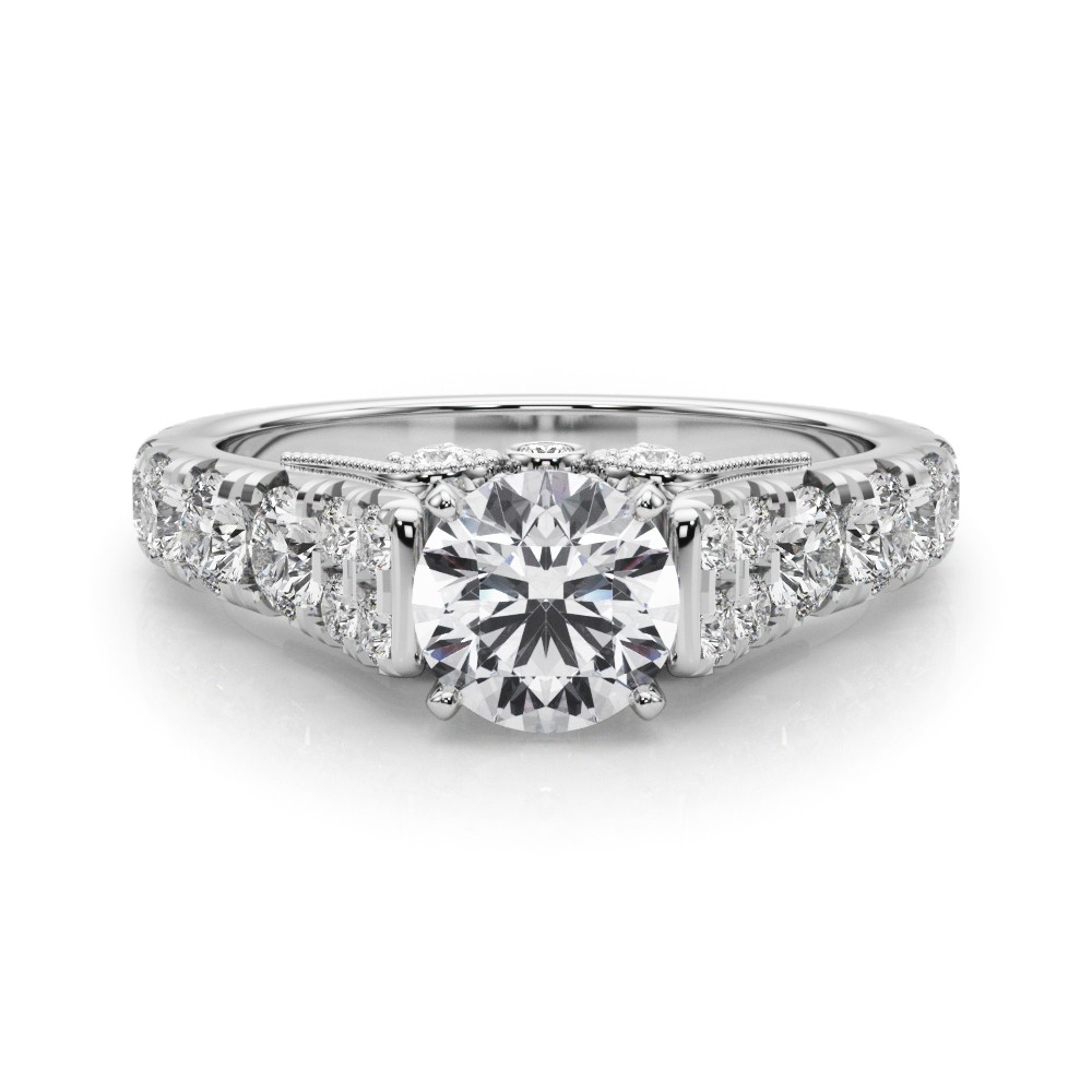 4 Prong Natural Diamond  Engagement Ring