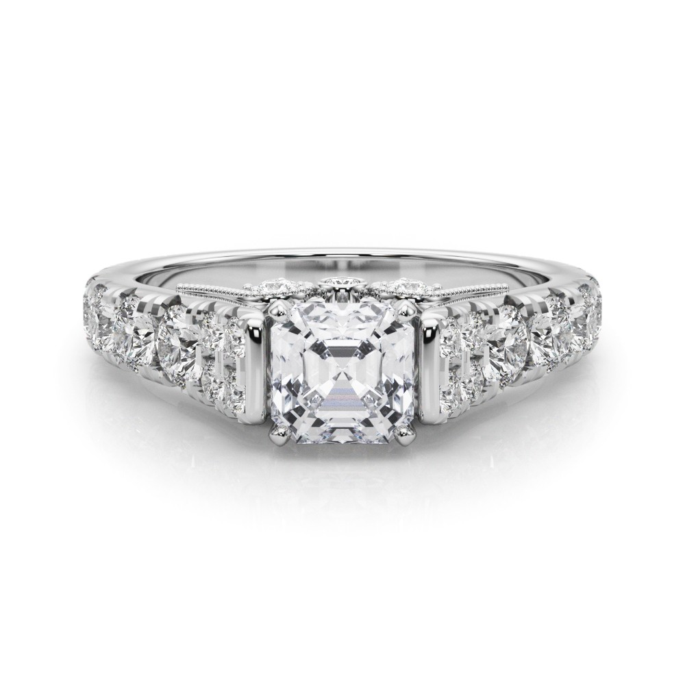 4 Prong Natural Diamond  Engagement Ring