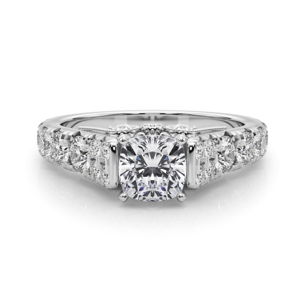 4 Prong Natural Diamond  Engagement Ring