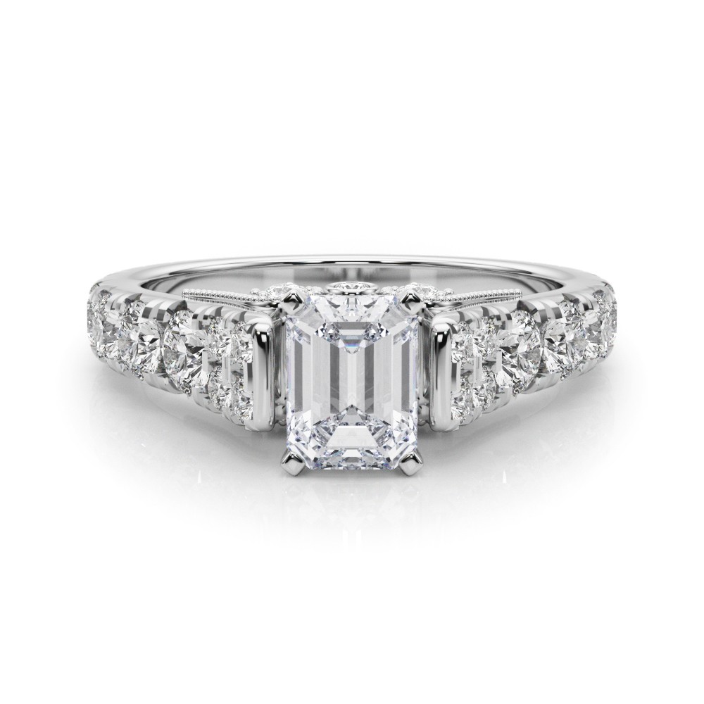 4 Prong Natural Diamond  Engagement Ring