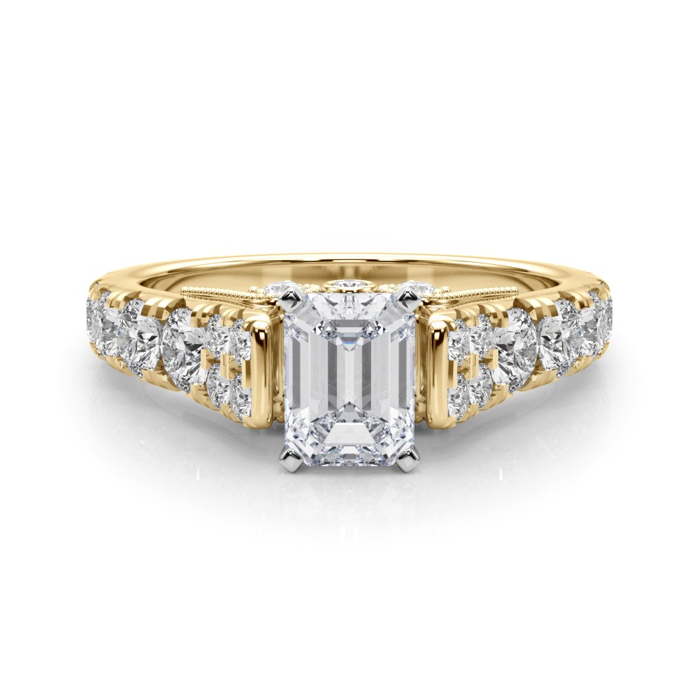 Deltina Natural Diamond 4 Prong  Engagement Ring