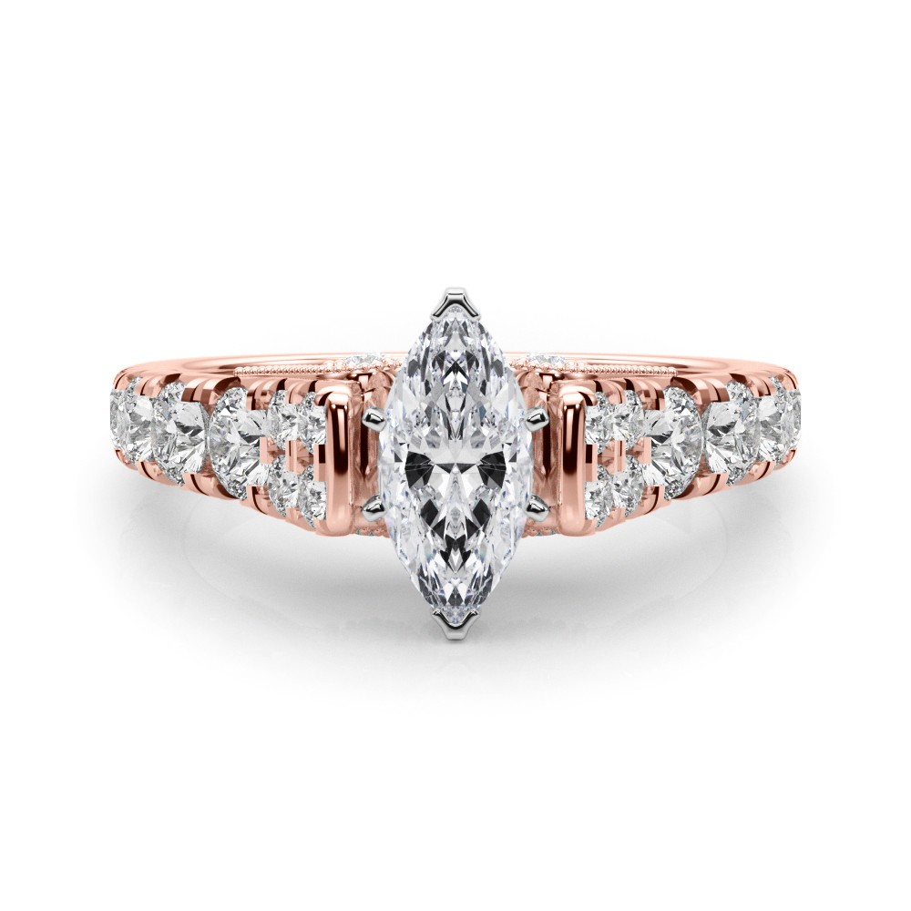 6 Prong Natural Diamond  Engagement Ring