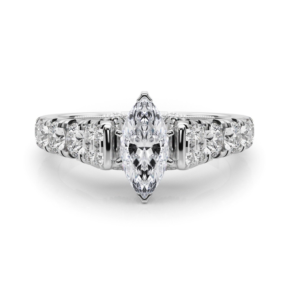 6 Prong Natural Diamond  Engagement Ring