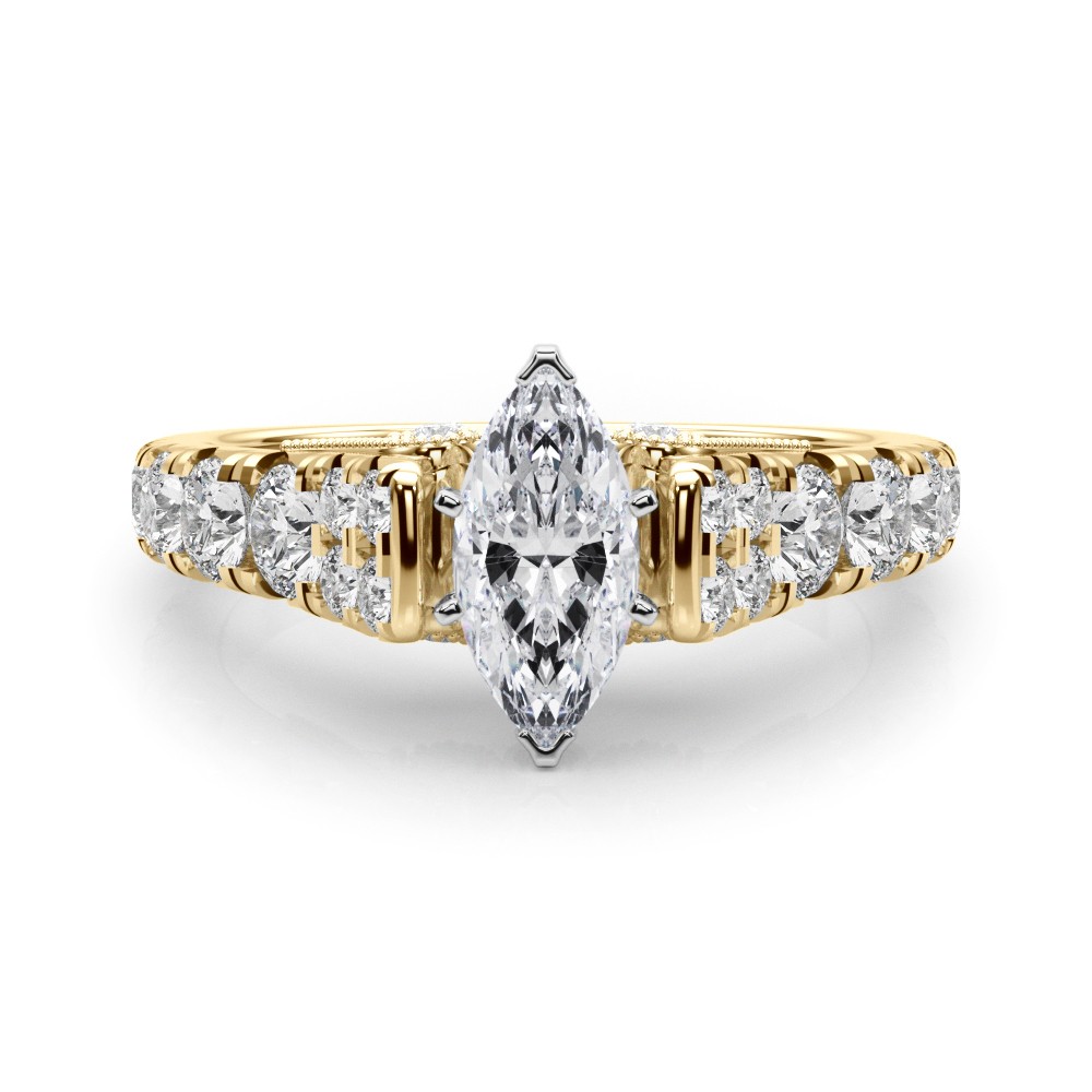 6 Prong Natural Diamond  Engagement Ring