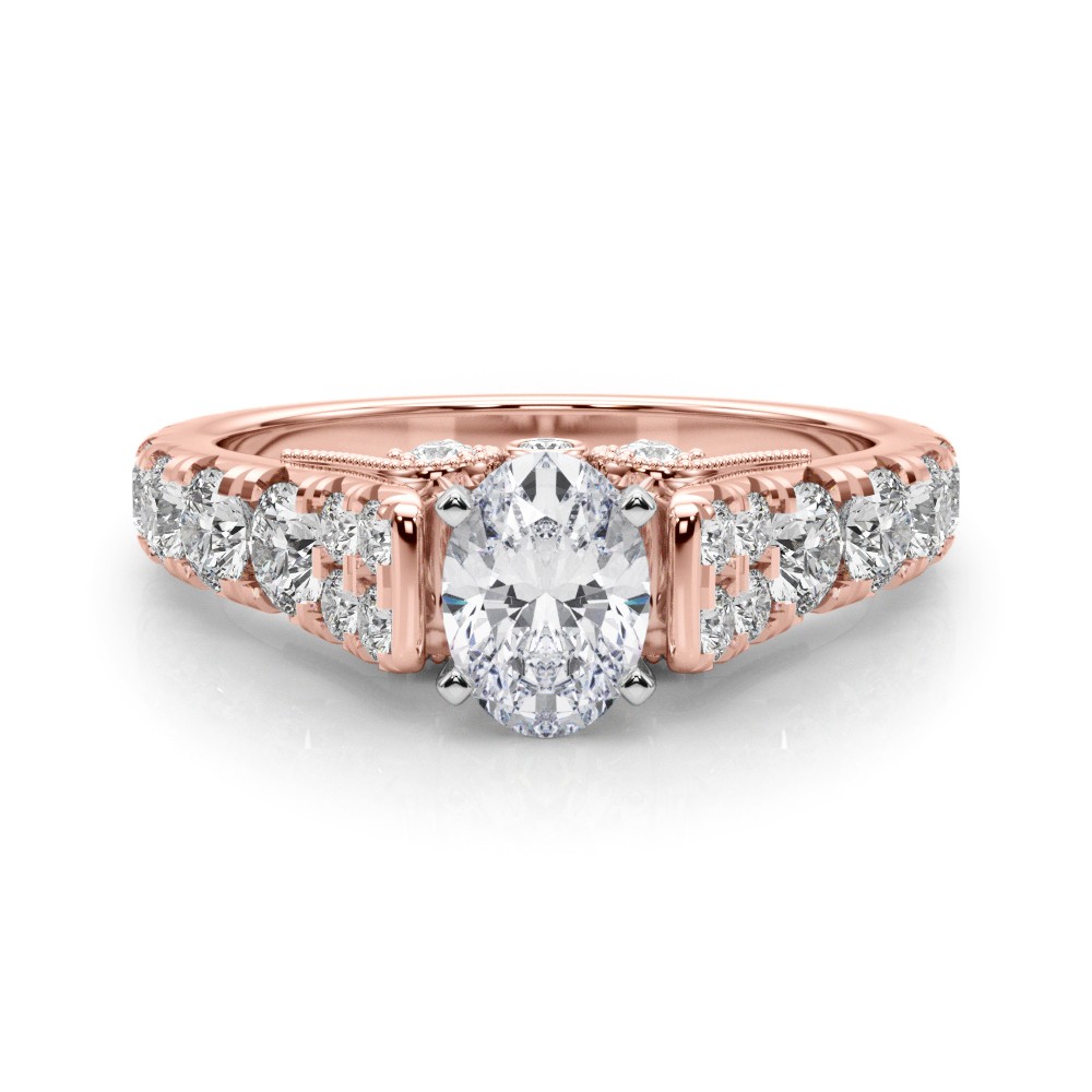 4 Prong Natural Diamond  Engagement Ring