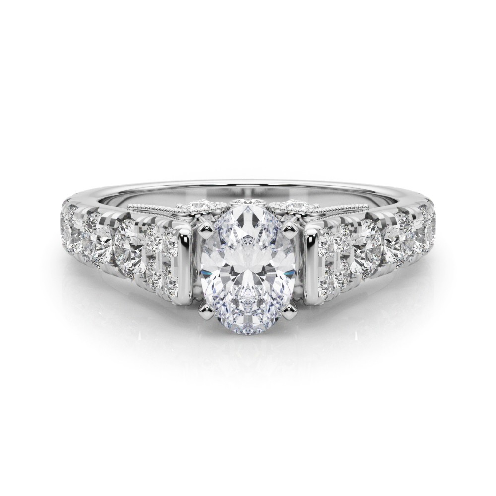 4 Prong Natural Diamond  Engagement Ring