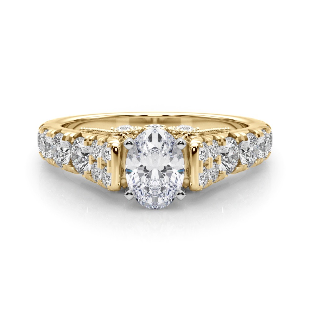 4 Prong Natural Diamond  Engagement Ring