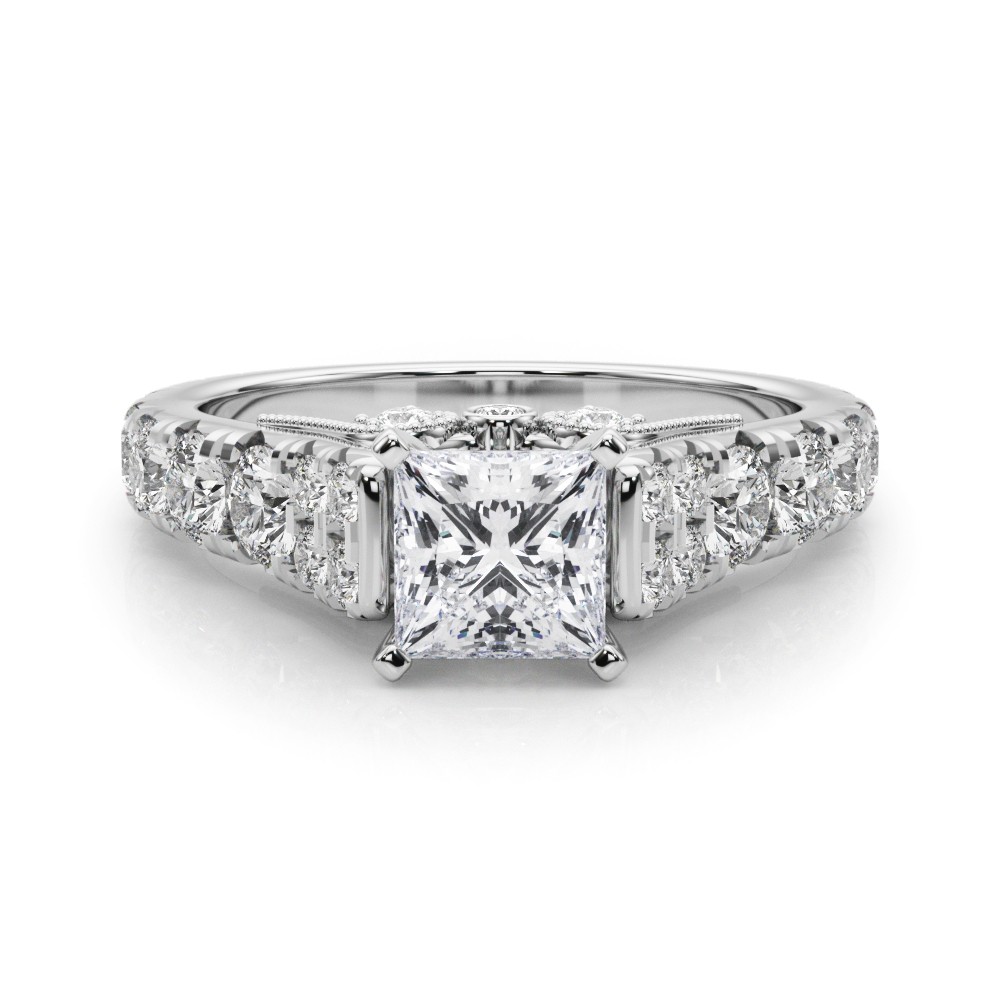 4 Prong Natural Diamond  Engagement Ring