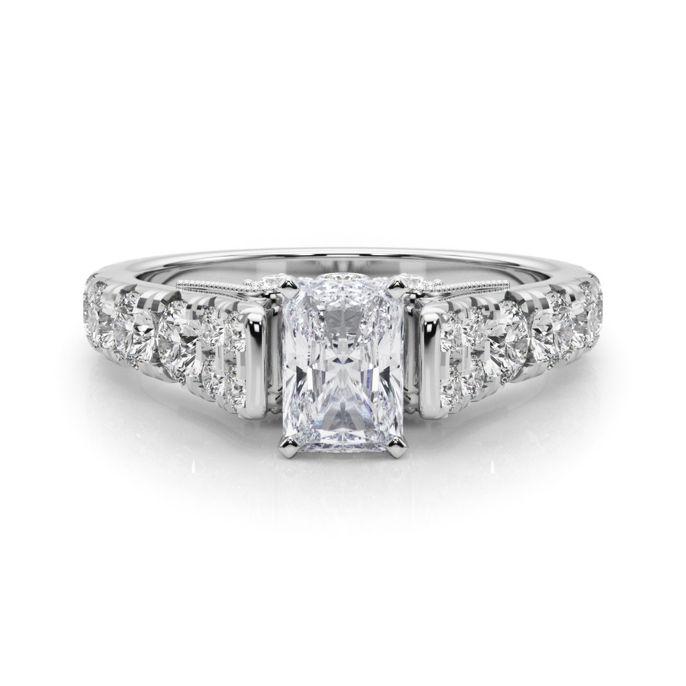 4 Prong Natural Diamond  Engagement Ring