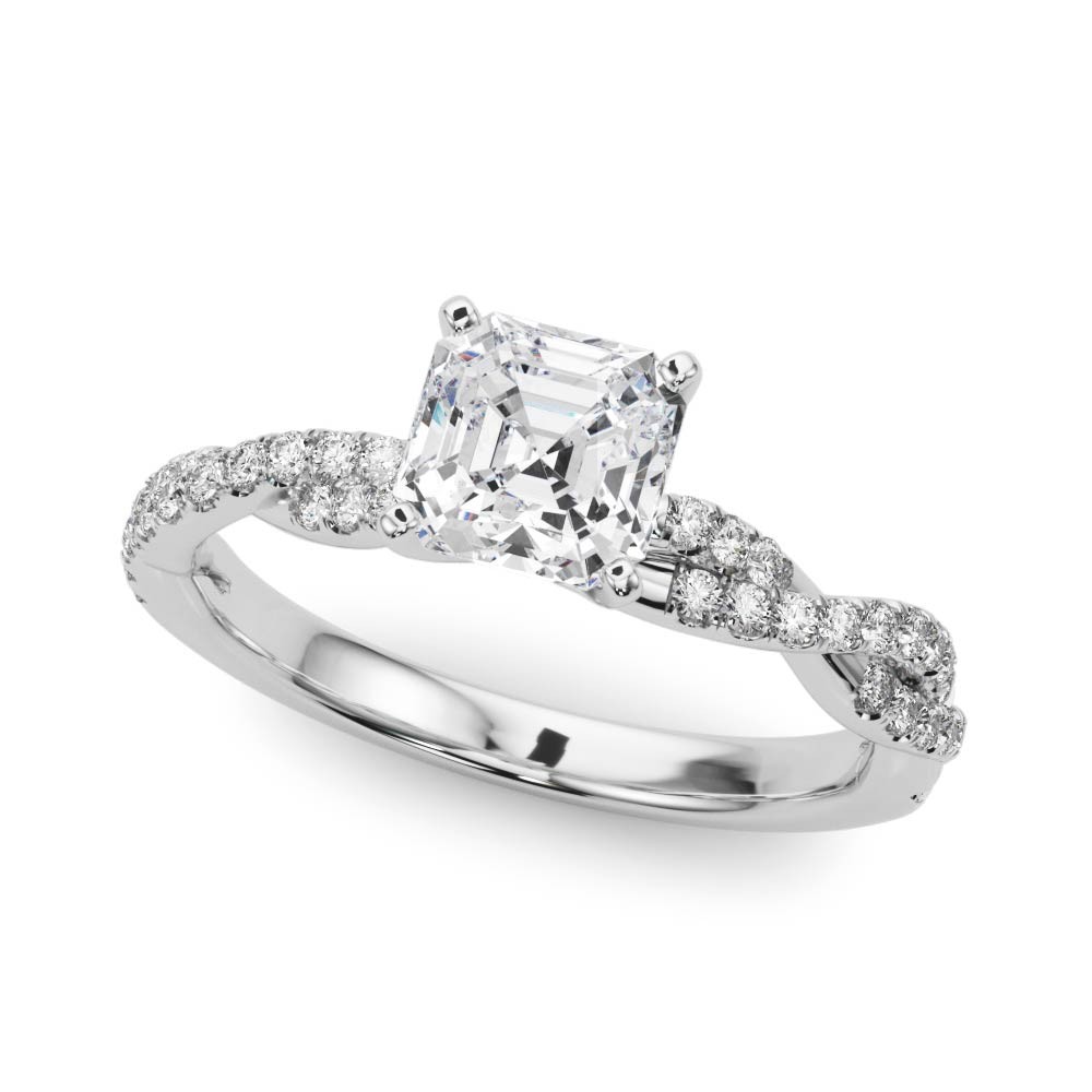 Zoila Lab-Created Diamond 4 Prong Setting  Engagement Ring