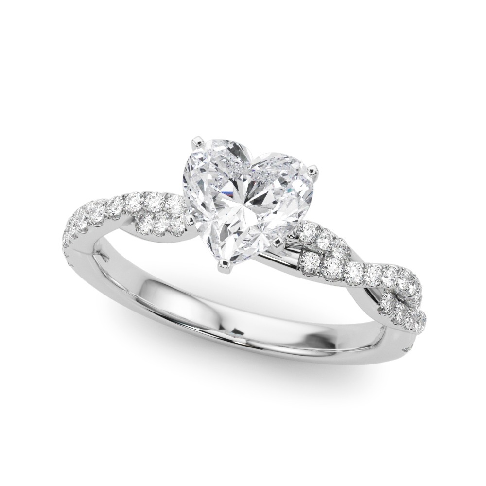 Zehra Lab-Created Diamond 5 Prong Setting  Engagement Ring