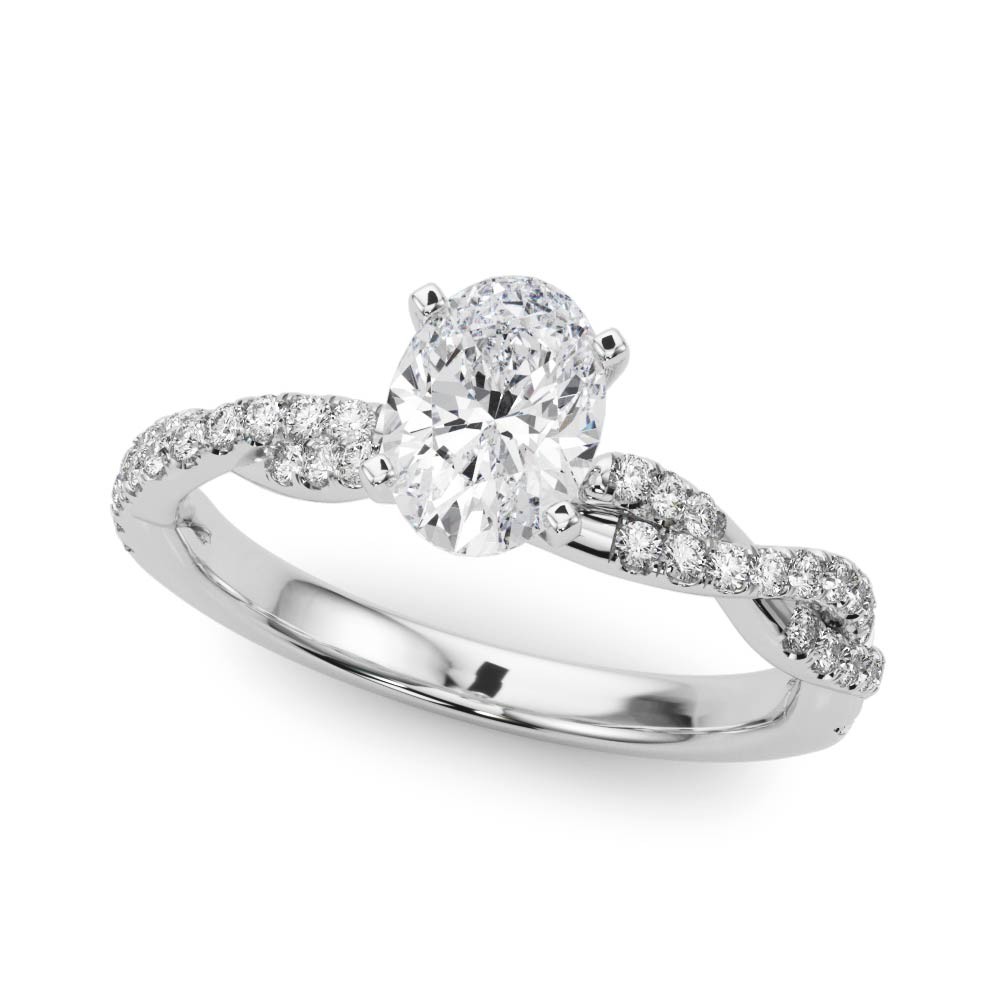 Zissel Lab-Created Diamond 4 Prong Setting  Engagement Ring