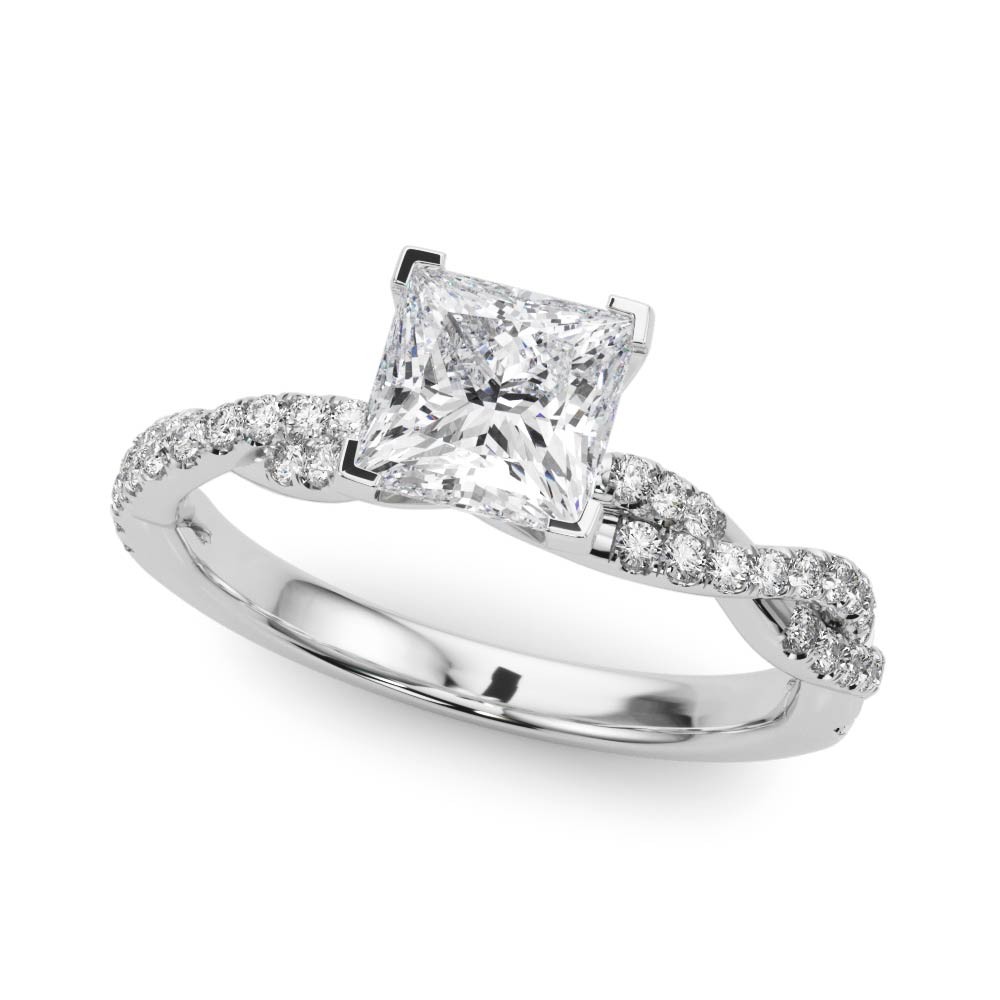 Zanaya Lab-Created Diamond 4 Prong Setting  Engagement Ring