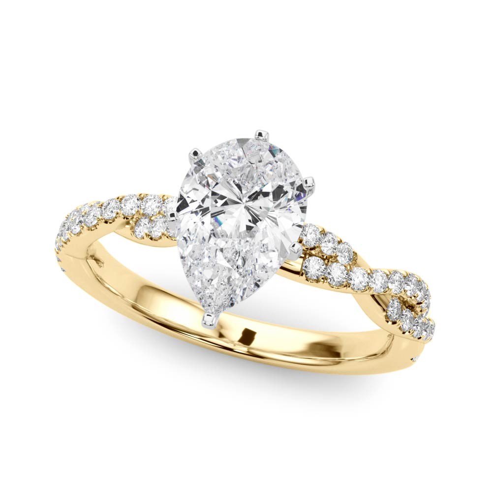 Ziaan Lab-Created Diamond 6 Prong Setting  Engagement Ring