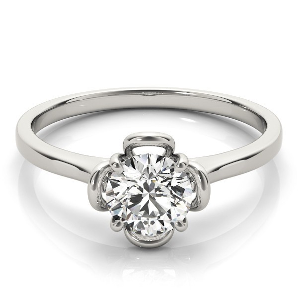 Bar and Prong Natural Diamond  Engagement Ring