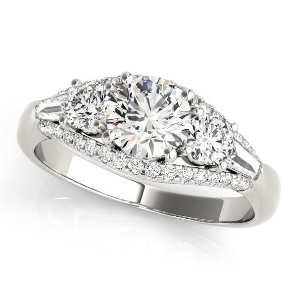 4 Prong Set Natural Diamond  Engagement Ring
