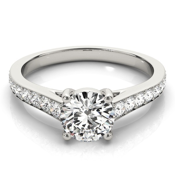 4 Prong Natural Diamond  Engagement Ring