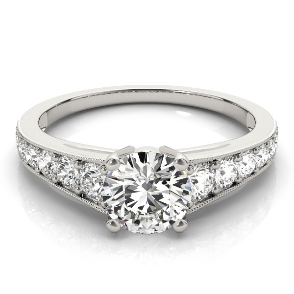 4 Prong Natural Diamond  Engagement Ring
