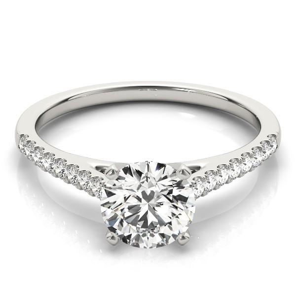 4 Prong Natural Diamond  Engagement Ring
