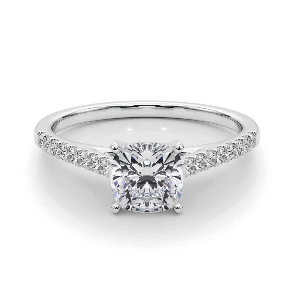 4 Prong Natural Diamond  Engagement Ring