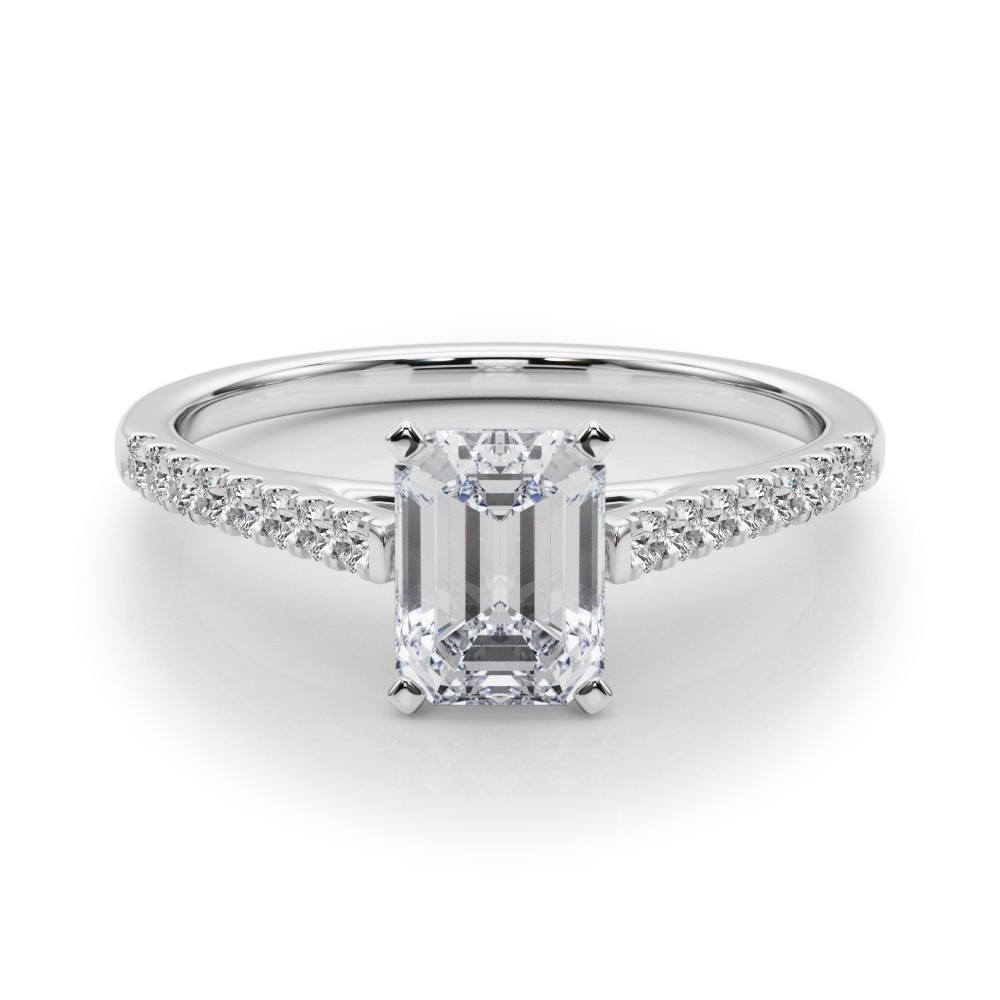 4 Prong Natural Diamond  Engagement Ring