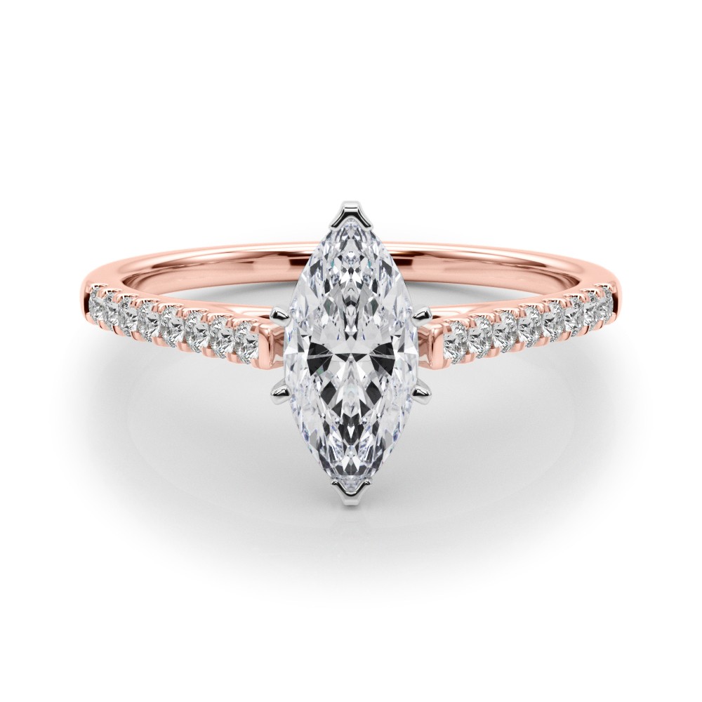 6 Prong Natural Diamond  Engagement Ring