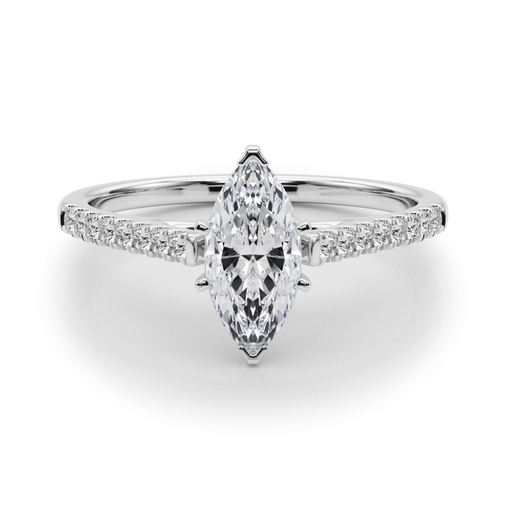 6 Prong Natural Diamond  Engagement Ring
