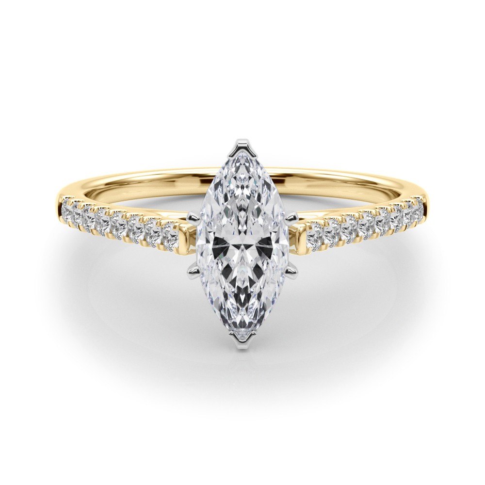 6 Prong Natural Diamond  Engagement Ring